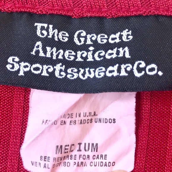 Great American Sportswear Co Red Top w Arm Ties Md - Picture 5 of 6
